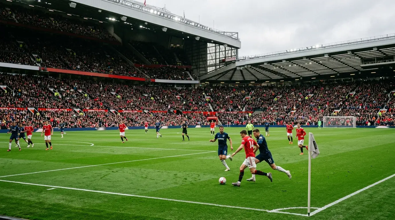 Premier League — engelsk fodboldstadion under en ligakamp